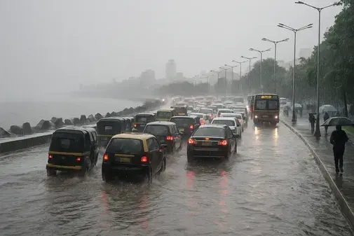 মুম্বাইয়ে টানা বর্ষণ