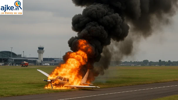 “Plane Crash at London Southend Airport: টেকঅফের 1 মিনিটেই ভয়াবহ বিমান দুর্ঘটনা”
